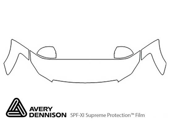 Infiniti M45 2006-2010 Avery Dennison Clear Bra Hood Paint Protection Kit Diagram