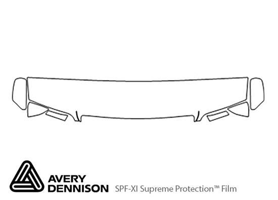 Infiniti Q45 1997-2001 Avery Dennison Clear Bra Hood Paint Protection Kit Diagram