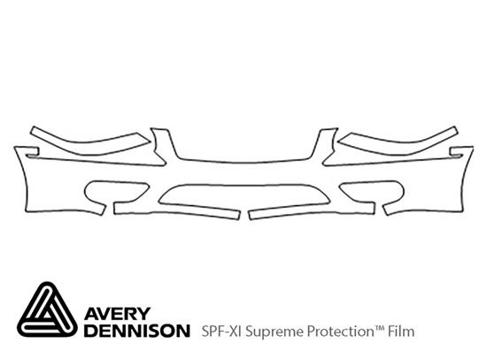 Infiniti Q45 2005-2006 Avery Dennison Clear Bra Bumper Paint Protection Kit Diagram