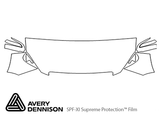 Infiniti Q45 2005-2006 Avery Dennison Clear Bra Hood Paint Protection Kit Diagram