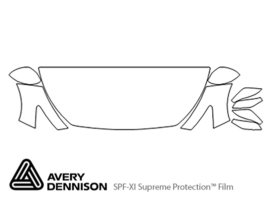 Infiniti Q50 2014-2018 Avery Dennison Clear Bra Hood Paint Protection Kit Diagram