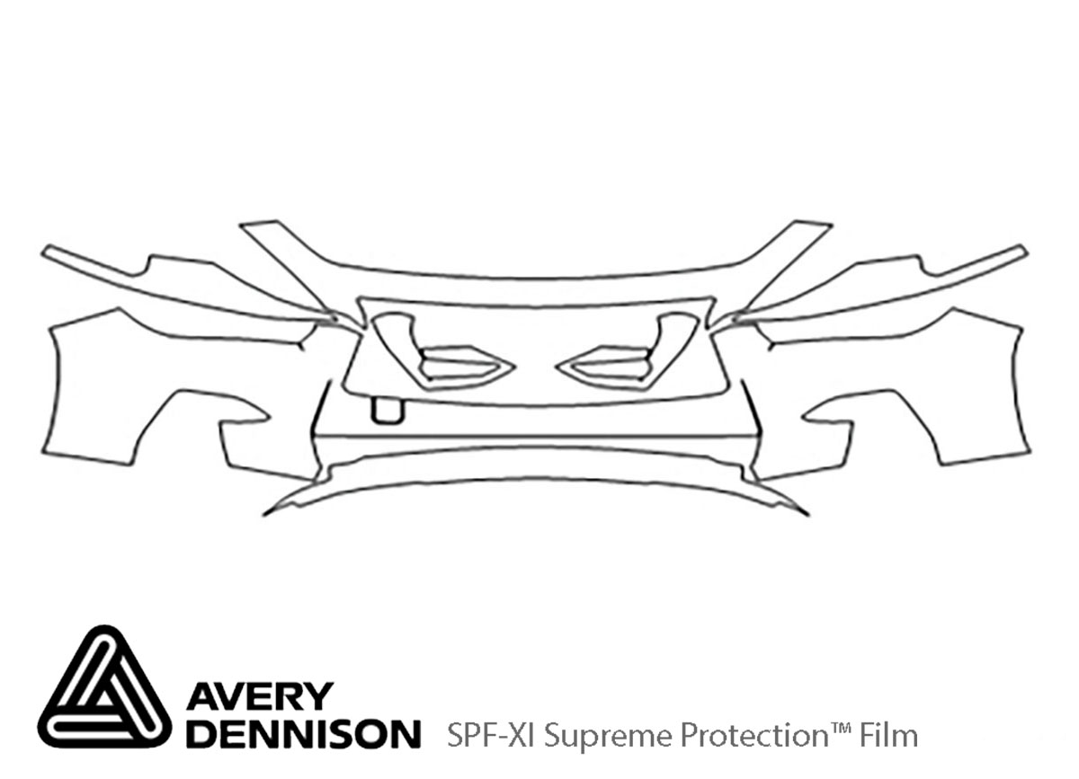 ##LONGDESCRIPTIONNAME2## Avery Dennison Clear Bra Bumper Paint Protection Kit Diagram