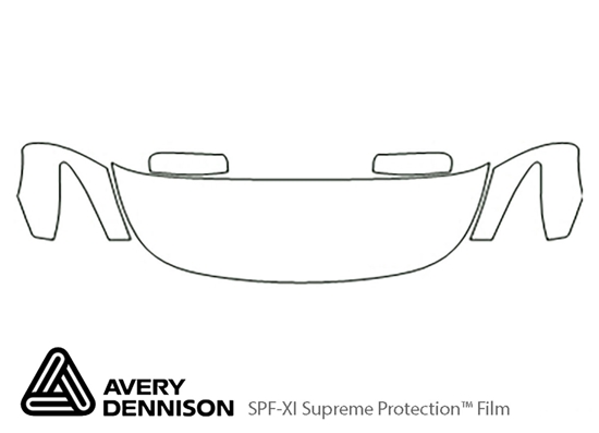 Infiniti Q60 2014-2016 Avery Dennison Clear Bra Hood Paint Protection Kit Diagram