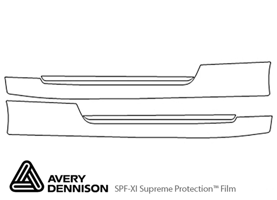 Infiniti Q60 2017-2022 Avery Dennison Clear Bra Door Cup Paint Protection Kit Diagram