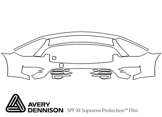 Infiniti Q70 2015-2019 Avery Dennison Clear Bra Bumper Paint Protection Kit Diagram