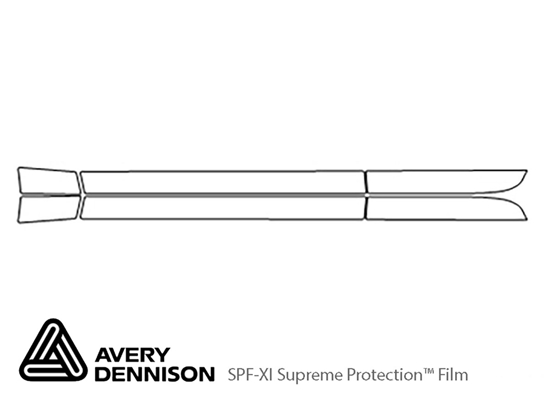 Infiniti Q70 2015-2019 Avery Dennison Clear Bra Door Cup Paint Protection Kit Diagram