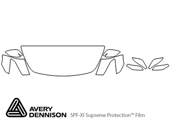 Infiniti Q70 2015-2019 Avery Dennison Clear Bra Hood Paint Protection Kit Diagram