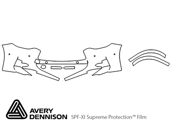 Infiniti QX30 2017-2019 Avery Dennison Clear Bra Bumper Paint Protection Kit Diagram