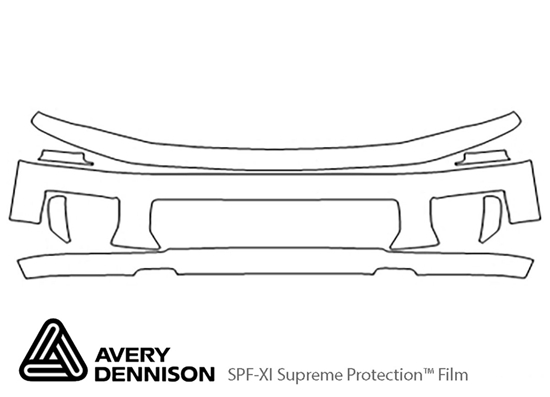 Infiniti QX4 1997-2003 Avery Dennison Clear Bra Bumper Paint Protection Kit Diagram