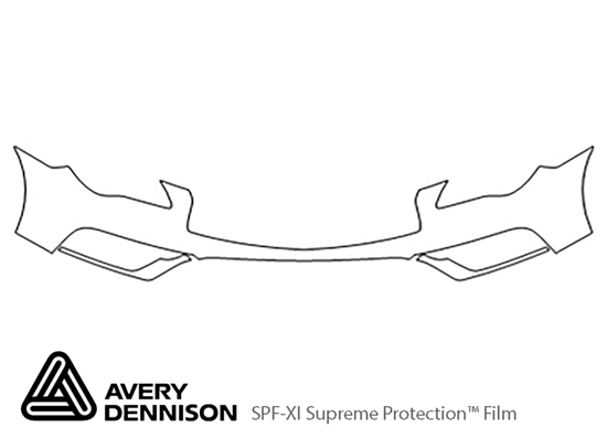 Infiniti QX50 2016-2017 Avery Dennison Clear Bra Bumper Paint Protection Kit Diagram