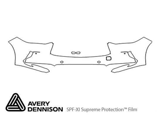 Infiniti QX50 2019-2024 Avery Dennison Clear Bra Bumper Paint Protection Kit Diagram