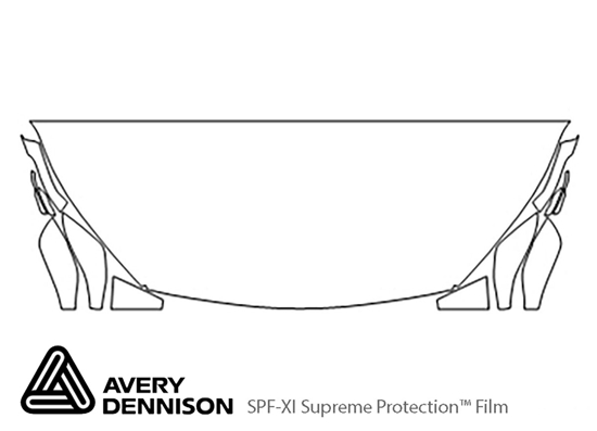 Infiniti QX50 2019-2024 Avery Dennison Clear Bra Hood Paint Protection Kit Diagram