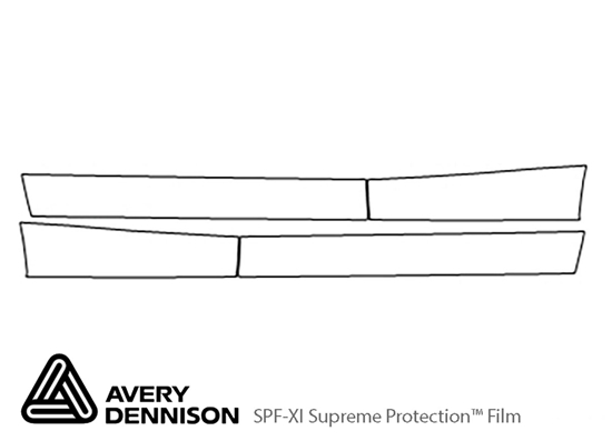 Infiniti QX50 2019-2024 Avery Dennison Clear Bra Door Cup Paint Protection Kit Diagram