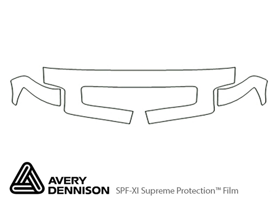 Infiniti QX56 2004-2011 Avery Dennison Clear Bra Hood Paint Protection Kit Diagram