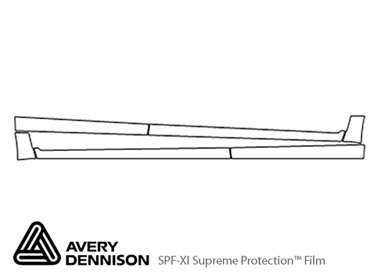 Infiniti QX60 2016-2021 Avery Dennison Clear Bra Door Cup Paint Protection Kit Diagram