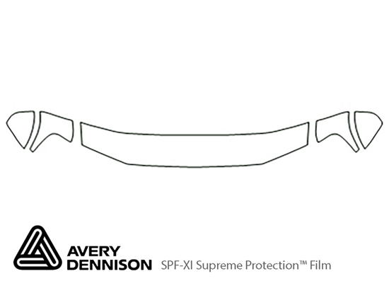 Isuzu Ascender 2004-2008 Avery Dennison Clear Bra Hood Paint Protection Kit Diagram