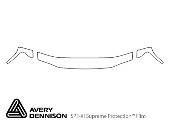 Isuzu I-Series 2006-2008 Avery Dennison Clear Bra Hood Paint Protection Kit Diagram