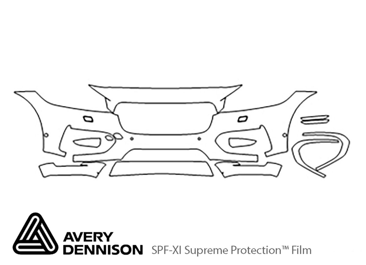 ##LONGDESCRIPTIONNAME2## Avery Dennison Clear Bra Bumper Paint Protection Kit Diagram