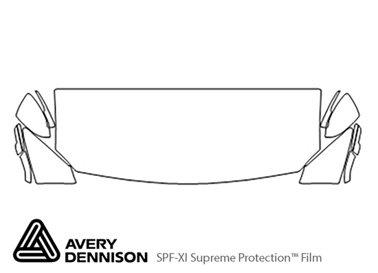 Jaguar XE 2017-2019 Avery Dennison Clear Bra Hood Paint Protection Kit Diagram