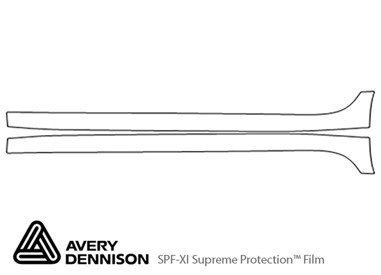 Jaguar XF 2014-2015 Avery Dennison Clear Bra Door Cup Paint Protection Kit Diagram