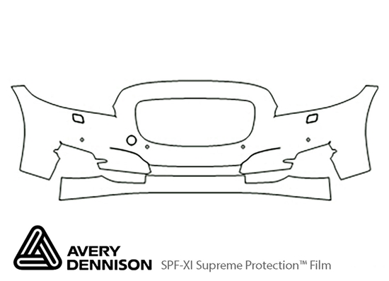 Jaguar XJ 2011-2013 Avery Dennison Clear Bra Bumper Paint Protection Kit Diagram