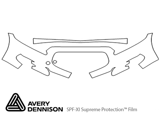 Jaguar XJ 2011-2015 Avery Dennison Clear Bra Bumper Paint Protection Kit Diagram