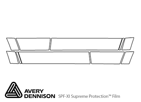 Jeep Commander 2006-2008 Avery Dennison Clear Bra Door Cup Paint Protection Kit Diagram