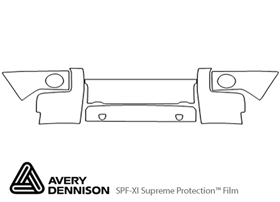 Jeep Commander 2006-2010 Avery Dennison Clear Bra Bumper Paint Protection Kit Diagram