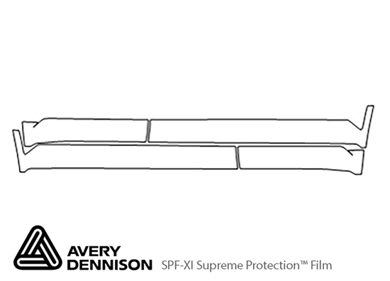 Jeep Compass 2008-2016 Avery Dennison Clear Bra Door Cup Paint Protection Kit Diagram