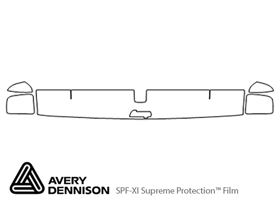 Jeep Grand Cherokee 1997-1998 Avery Dennison Clear Bra Hood Paint Protection Kit Diagram