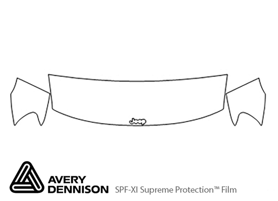 Jeep Grand Cherokee 1999-2004 Avery Dennison Clear Bra Hood Paint Protection Kit Diagram