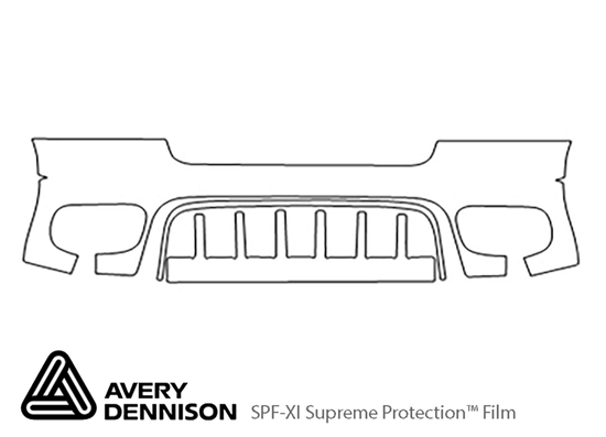 Jeep Grand Cherokee 2001-2002 Avery Dennison Clear Bra Bumper Paint Protection Kit Diagram