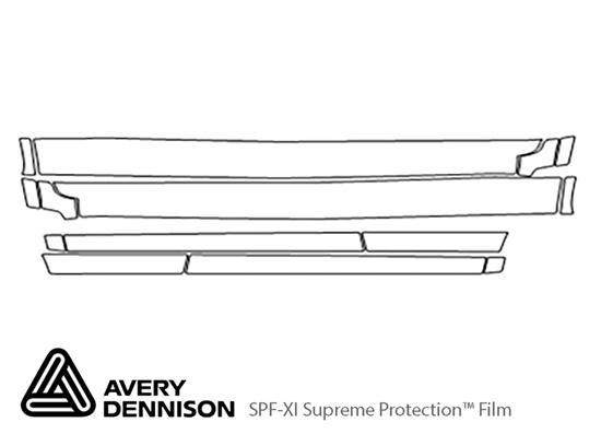 Jeep Grand Cherokee 2011-2016 Avery Dennison Clear Bra Door Cup Paint Protection Kit Diagram