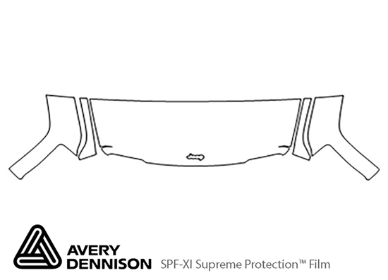 Jeep Liberty 2008-2012 Avery Dennison Clear Bra Hood Paint Protection Kit Diagram