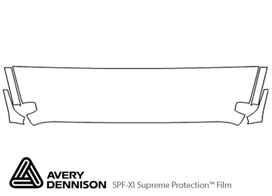 Jeep Wrangler 2007-2010 Avery Dennison Clear Bra Hood Paint Protection Kit Diagram