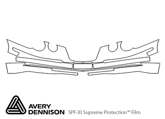 Kia Amanti 2004-2006 Avery Dennison Clear Bra Bumper Paint Protection Kit Diagram