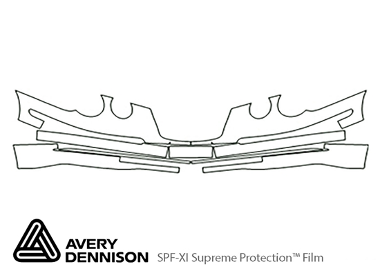 Kia Amanti 2007-2009 Avery Dennison Clear Bra Bumper Paint Protection Kit Diagram