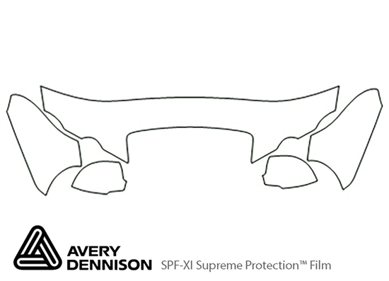 Kia Amanti 2007-2009 Avery Dennison Clear Bra Hood Paint Protection Kit Diagram