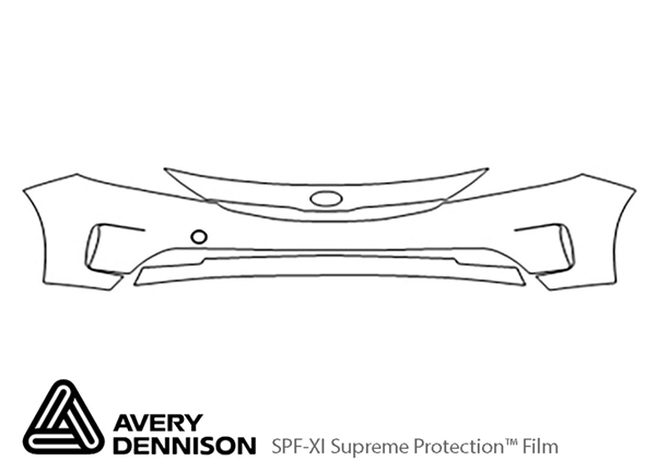 ##LONGDESCRIPTIONNAME2## Avery Dennison Clear Bra Bumper Paint Protection Kit Diagram