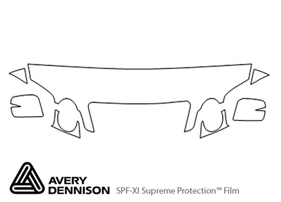 Kia Optima 2001-2006 Avery Dennison Clear Bra Hood Paint Protection Kit Diagram