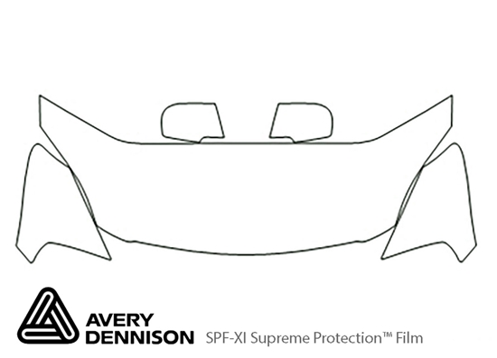 Kia Optima 2007-2008 Avery Dennison Clear Bra Hood Paint Protection Kit Diagram