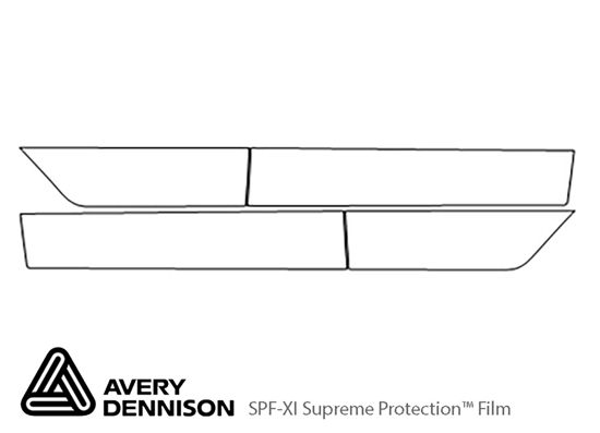 Kia Optima 2007-2010 Avery Dennison Clear Bra Door Cup Paint Protection Kit Diagram