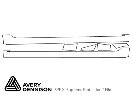 Kia Optima 2007-2010 Avery Dennison Clear Bra Door Cup Paint Protection Kit Diagram