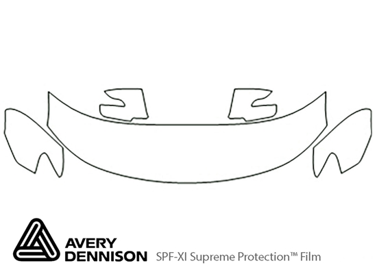 Kia Optima 2009-2010 Avery Dennison Clear Bra Hood Paint Protection Kit Diagram