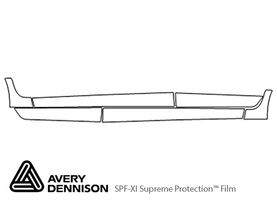 Kia Optima 2011-2015 Avery Dennison Clear Bra Door Cup Paint Protection Kit Diagram