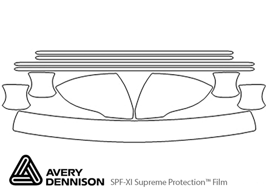 Kia Optima 2016-2020 Avery Dennison Clear Bra Door Cup Paint Protection Kit Diagram