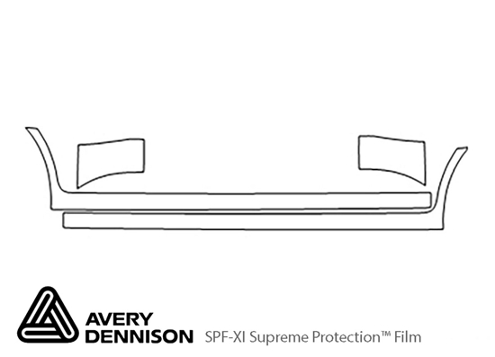 Kia Rio 2006-2010 Avery Dennison Clear Bra Door Cup Paint Protection Kit Diagram