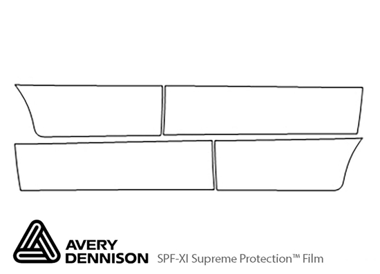 Kia Rio 2006-2011 Avery Dennison Clear Bra Door Cup Paint Protection Kit Diagram