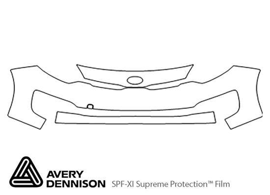 Kia Rio 2016-2017 Avery Dennison Clear Bra Bumper Paint Protection Kit Diagram