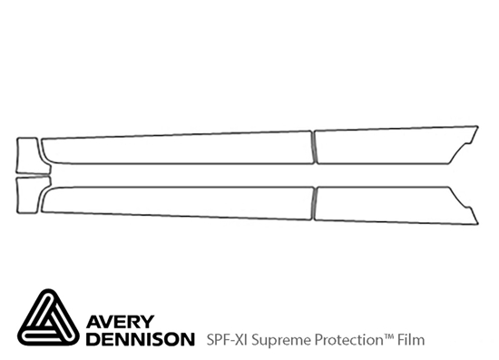 Kia Rio 2016-2017 Avery Dennison Clear Bra Door Cup Paint Protection Kit Diagram